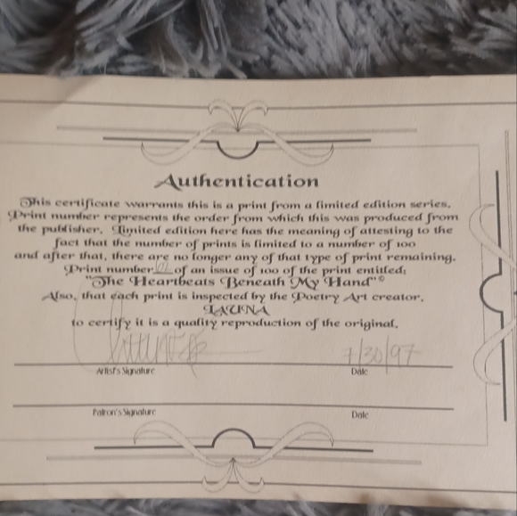 Framed Art "The Heartbeats Beneath My Hand" - Picture 7 of 10